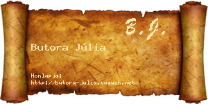 Butora Júlia névjegykártya